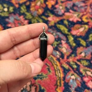 Black Onyx silver pendant